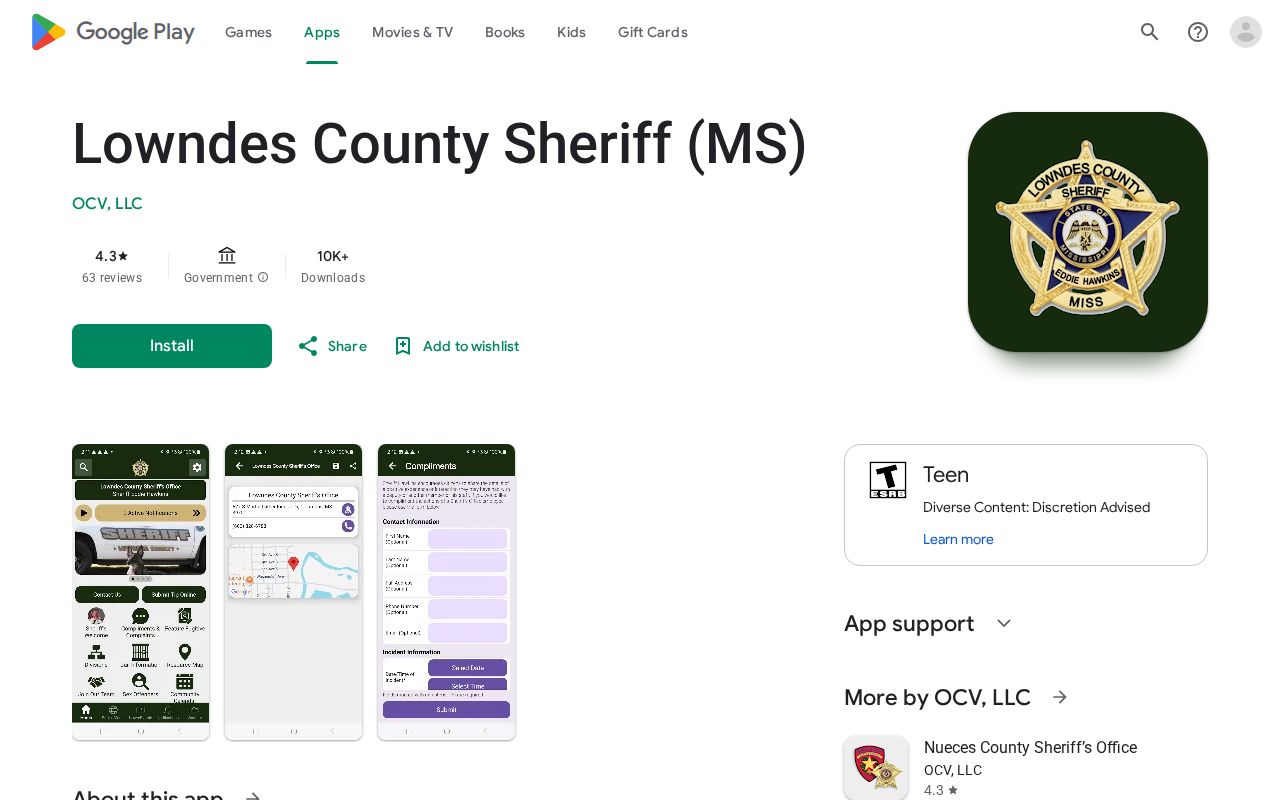 Lowndes County Caledonia booking record official sheriff app source